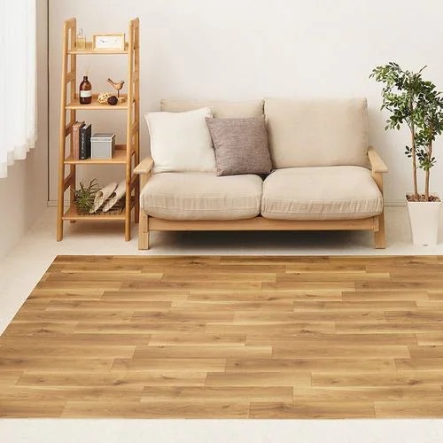 【メーカー直送品】萩原 ペット対応 クッションフロア ラグ 約182×260cm オーク