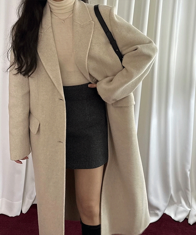 [ ~2/16まで][ウール90/ストレートフィット/グッドクオリティ] ジェフベルト ハンドメイド 春 秋 冬 ロングコート