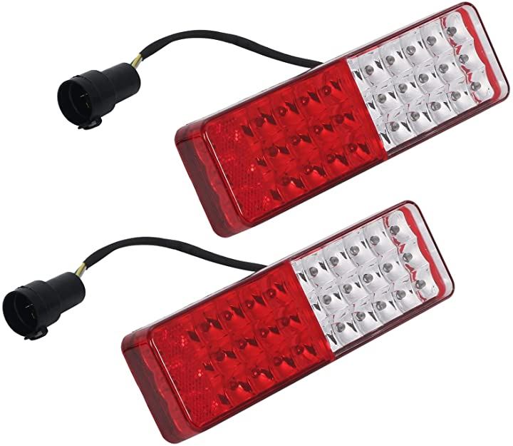 ジムニー LED テールランプ 純正交換用 車検対応 リフレクター 付き 赤白黄 JA11 JA12 JA22 JB31 JB32 汎用 ボート トレーラー 社外品(2個)