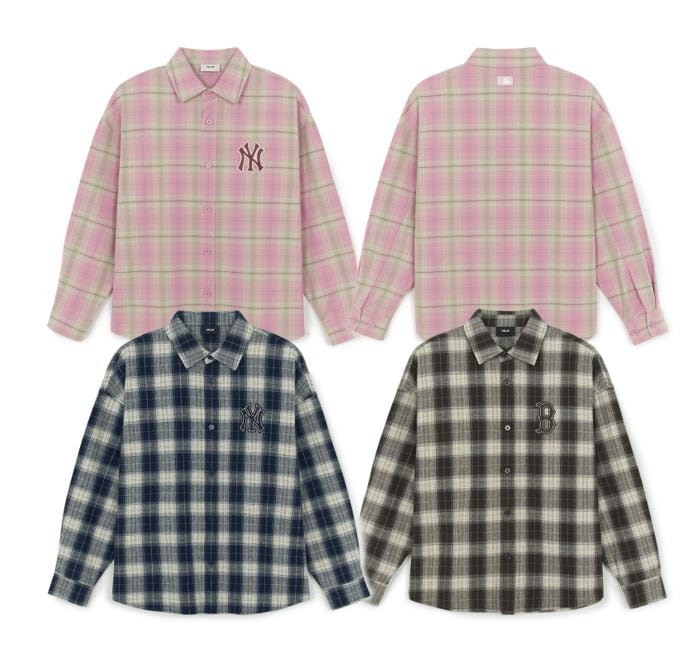 Basic Cotton Fannel Check Shirt (3AWSB0454-50NYS, 3AWSB0454-50PKL,3AWSB0454-43BRS)