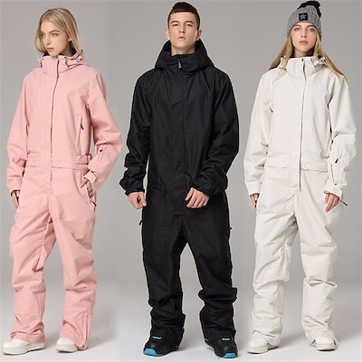[迅速な出荷] 2023 韓国風 大人気 スノーボード ウェア レディース メンズ スノボウェア ワンピース 無地 上下セット 連体服 男女兼用