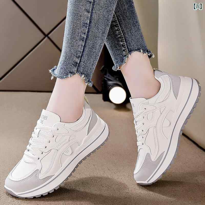 スポーツ シューズ 運動靴 レディース 靴 春 カジュアル レディース 軽量 ソフト ソール ランニング シューズ 厚底 フォレストガンプ お父さん 靴