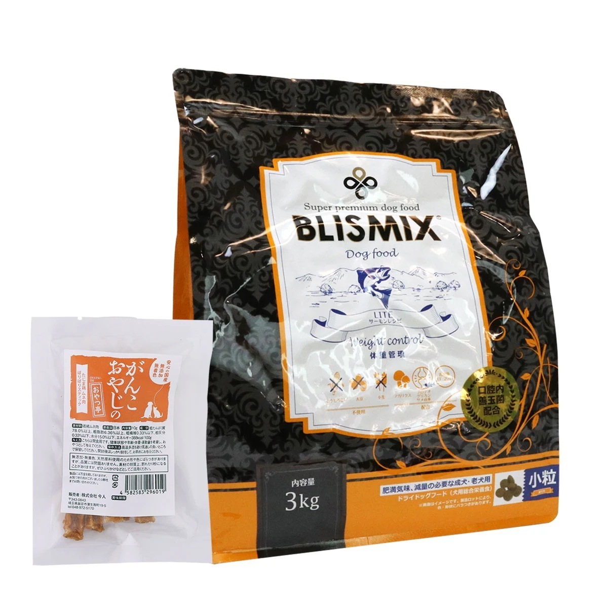 ドッグフード ライトウエイトコントロール 小粒 3kg【国産たじま鶏ジャーキー(小サイズ)付き】