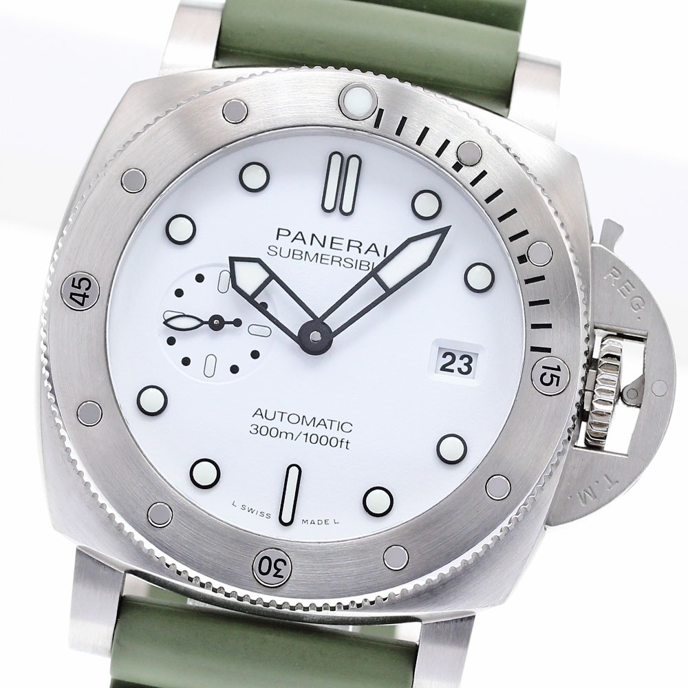 パネライ PANERAI PAM01226 サブマーシブル クアランタクアトロ ビアンコ 自動巻き メンズ 良品 箱・保証書付き_824577【中古】