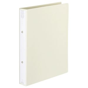 （まとめ） TANOSEE リングファイル（PP表紙） A4タテ 2穴 260枚収容 背幅42mm オフホワイト 1冊 (×20セット)