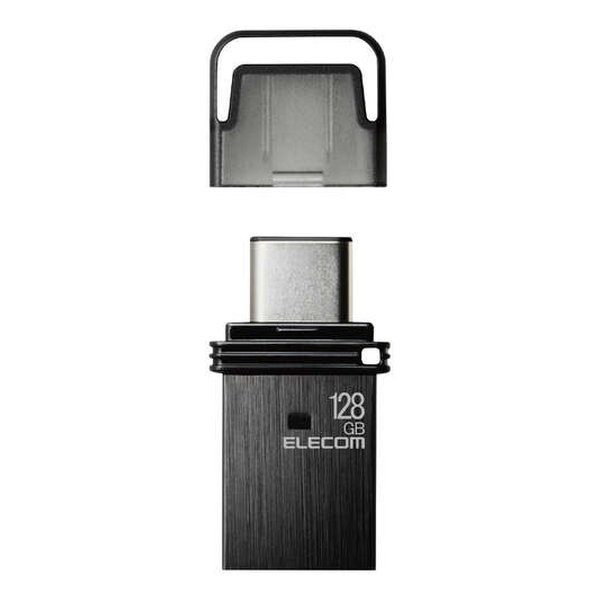 キャップ式USBメモリ Type-C 128GB ブラック MF-CAU32128GBK
