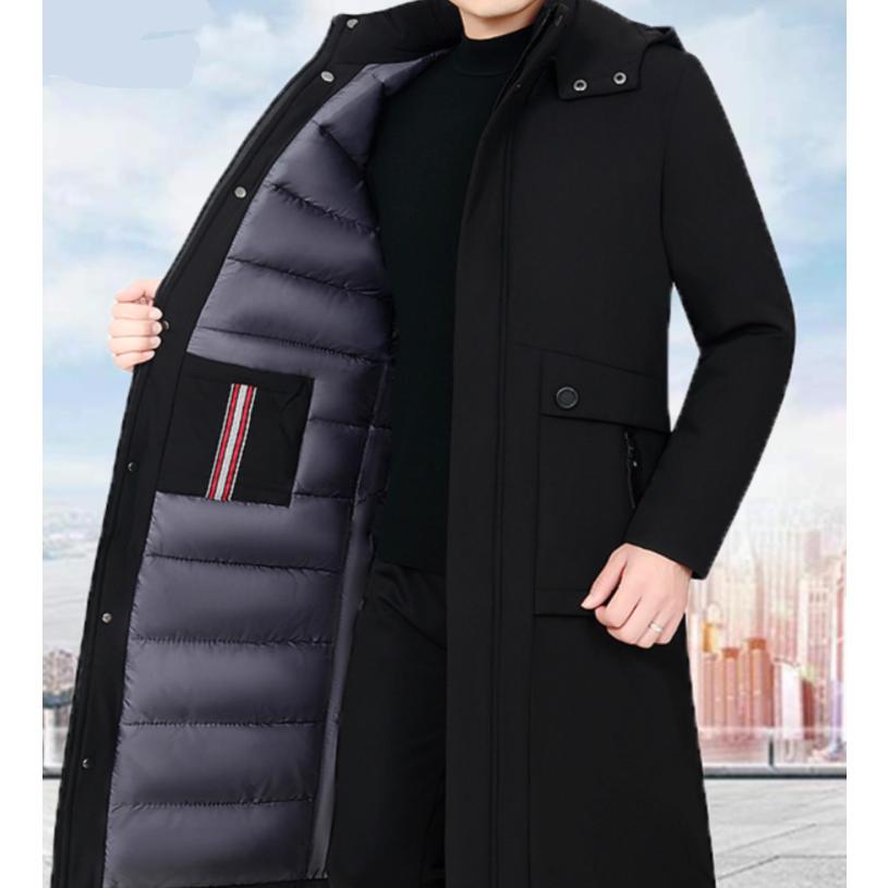 【新品登场快速出荷】ダウンコート メンズ ロング丈 フード付き 中綿コート 裏ボア ビジネス ファスナー アウター 暖かい 厚手 防寒 シンプル カジュアル