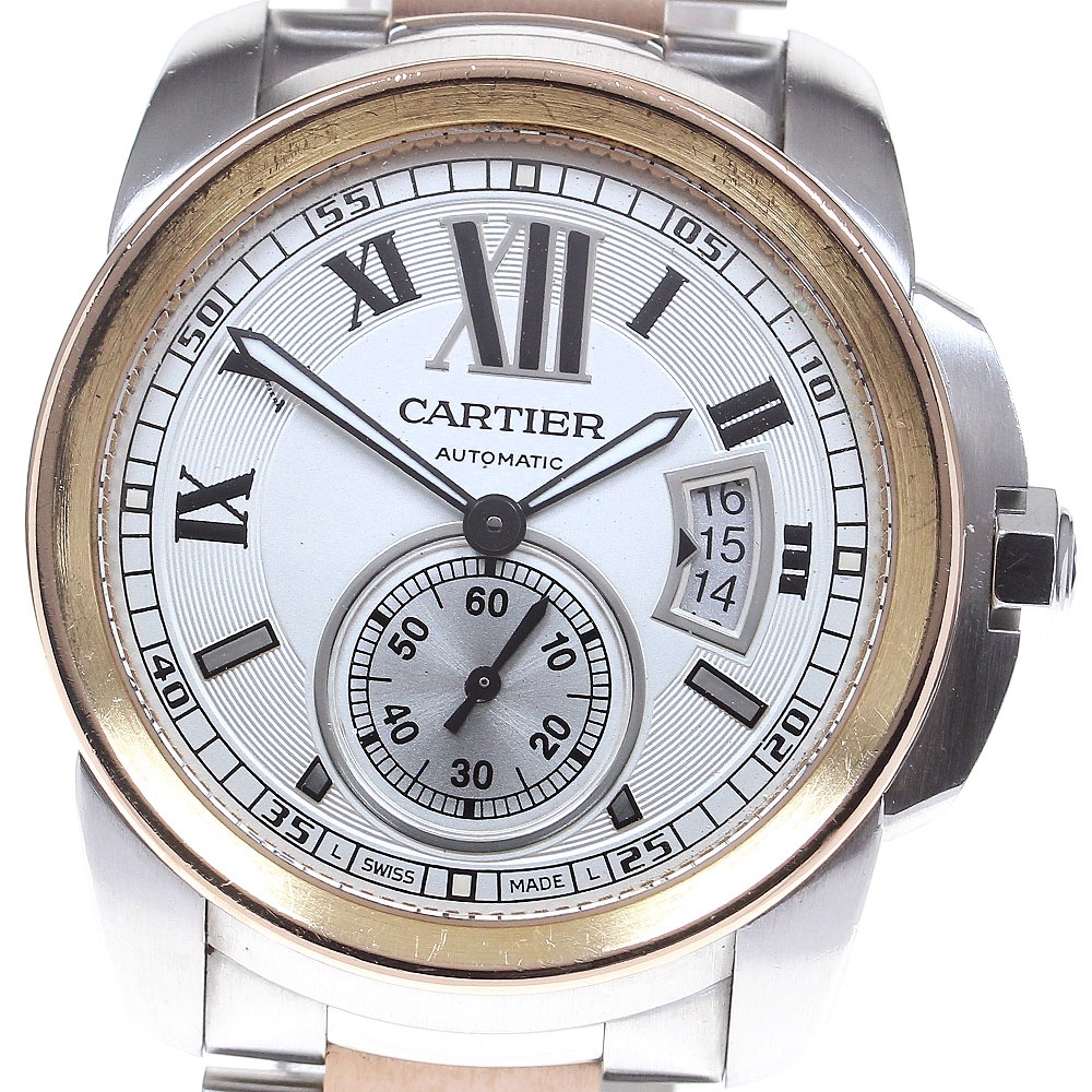 カルティエ CARTIER W7100036 カリブル ドゥ カルティエ PGコンビ 自動巻き メンズ 保証書付き_820740【中古】