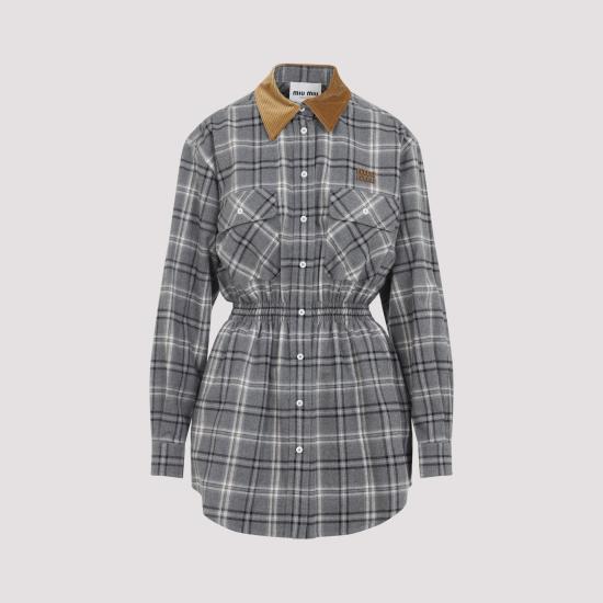MIU MIU Women Mid Skirts MF6159SOOO 1807 F0480 ARDESIA