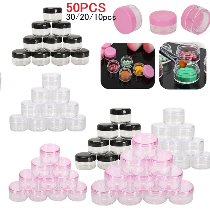 空のプラスチック化粧品ジャー,化粧用容器,トラベルポーチ,フェイスクリーム,リップクリーム,5g,1050個