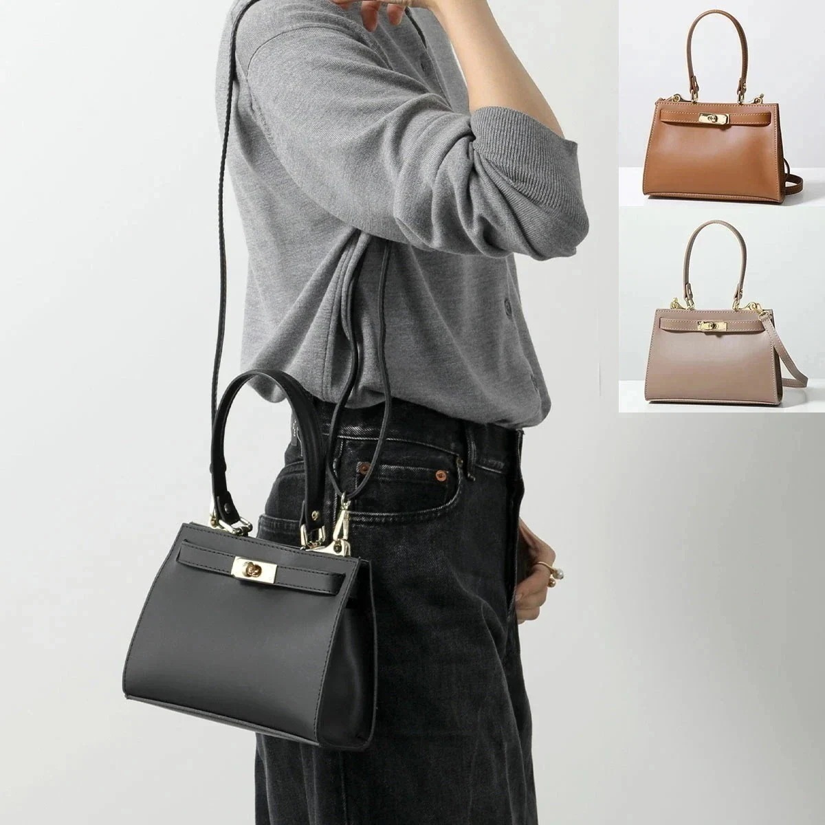 AULENTTI オウレンティ ショルダーバッグ DI 2864 RU レディース ハンドバッグ レザー クロスボディ ポシェット 鞄 カラー3色me 【mega】