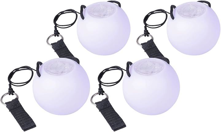 LEDポイボール グローボール ソフトグロー レインボー ハイストロボ スピニング ライトアップ(4個セット)