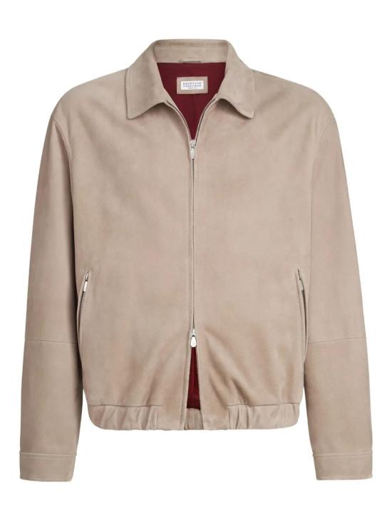 BRUNELLO CUCINELLI Men Leather Jackets MPCAO2071 CZT85 JUTA RUBIN