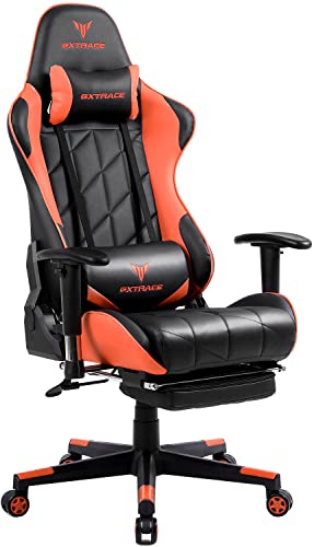 色：オレンジ GXTRACE ゲーミングチェア オフィスチェア ゲーム用チェア デスクチェア パソコ