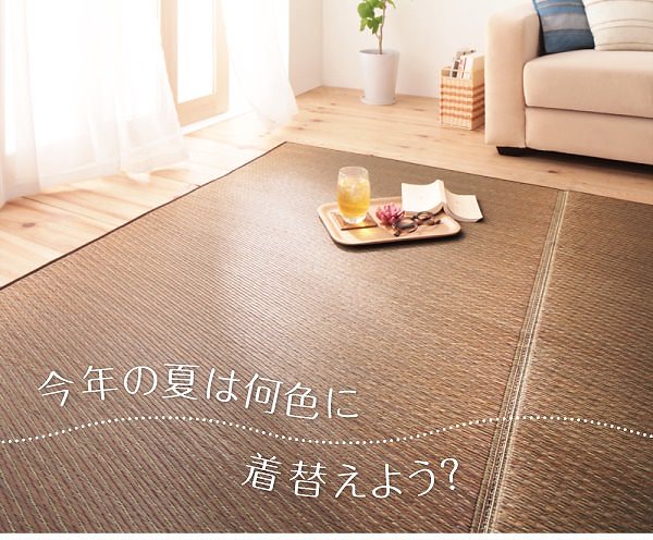 30タイプから選べる国産ふっくらい草ラグ[Sidy]シディ 140x200cm ブラウン