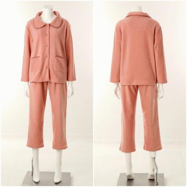 （正常）軽くて暖かいポーラーフリースベーシック女性パジャマセット_S VPA4558W_S