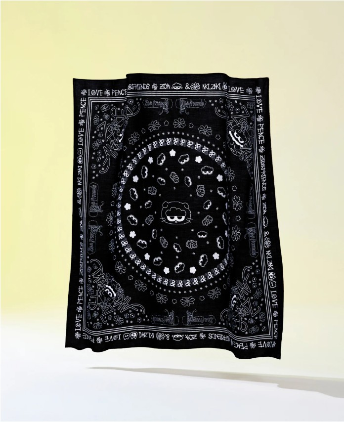 【ZO&FRIENDS】 G-DRAGON ZO&FRIENDS SCARF : BLACK