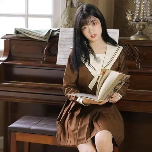 韓国女子制服セーラー服コスプレ可愛いレディース衣長袖上下セットレディースセットアップ 5,318円