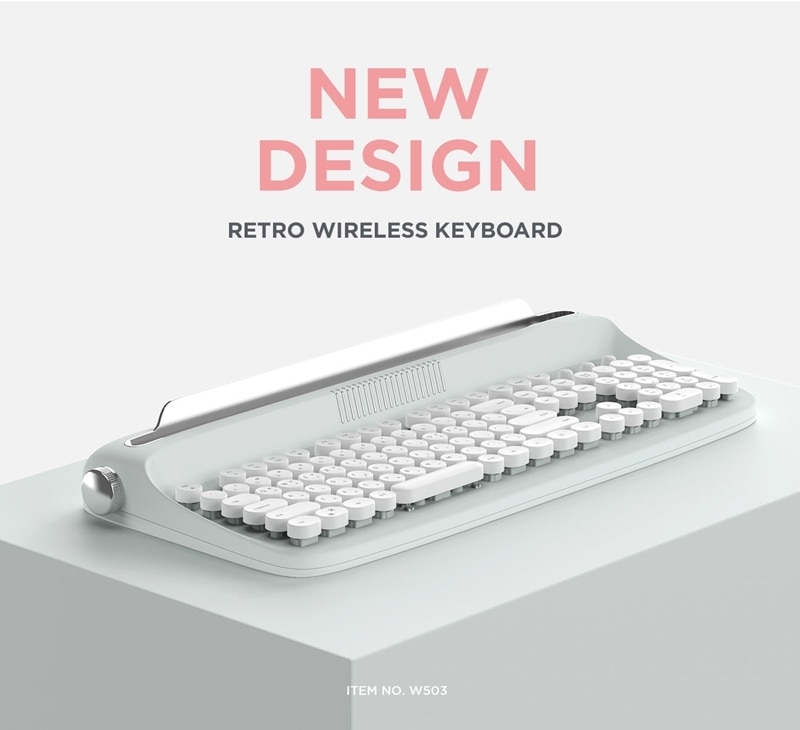 【予約】 [ACTTO] W503 韓国語キーボードレトロワイヤレスキーボード5colors 無線キーボード