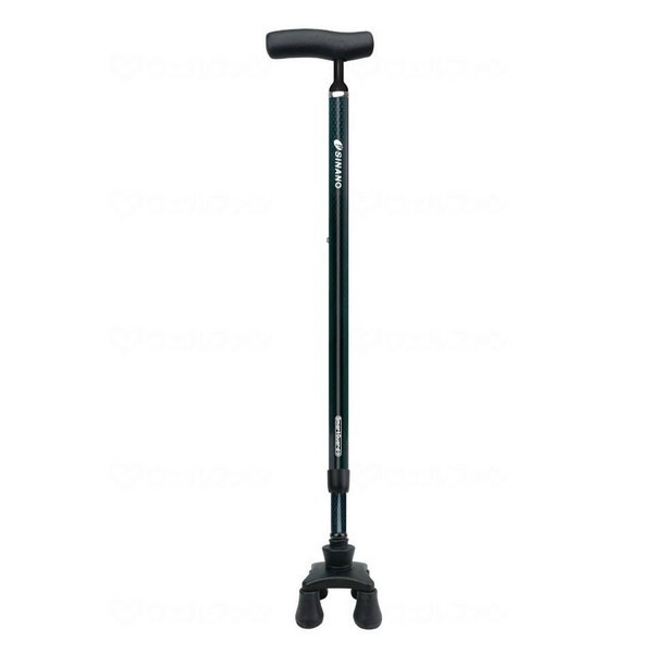 シナノ かる楽4点杖360 スマートガード ダークブルー 640053 非課税 メーカー直送