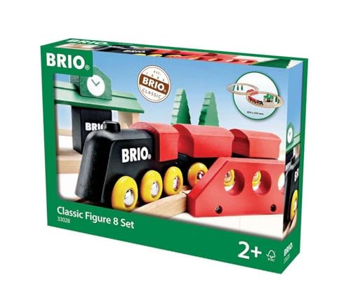 BRIO (ブリオ) クラシックレール 8の字セット [全22ピース] 対象年齢 2歳~ (電車 おもちゃ 木製 レール) 33028