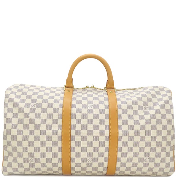 ルイヴィトン LOUIS VUITTON ボストンバッグ キーポル50 ダミエアズールキャンバス ダミエアズール ゴールド金具 白 グレー N41430【中古】 89,507円