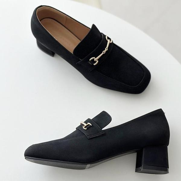 女性 本革 ローファー カジュアルシューズ 4.5cm