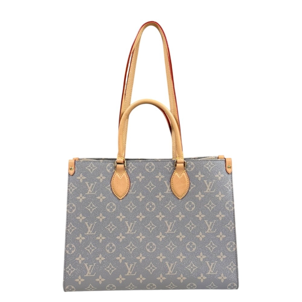 ルイヴィトン オンザゴーMM モノグラム ショルダーバッグ モノグラムキャンバス M12415 グレー LOUIS VUITTON 中古 美品