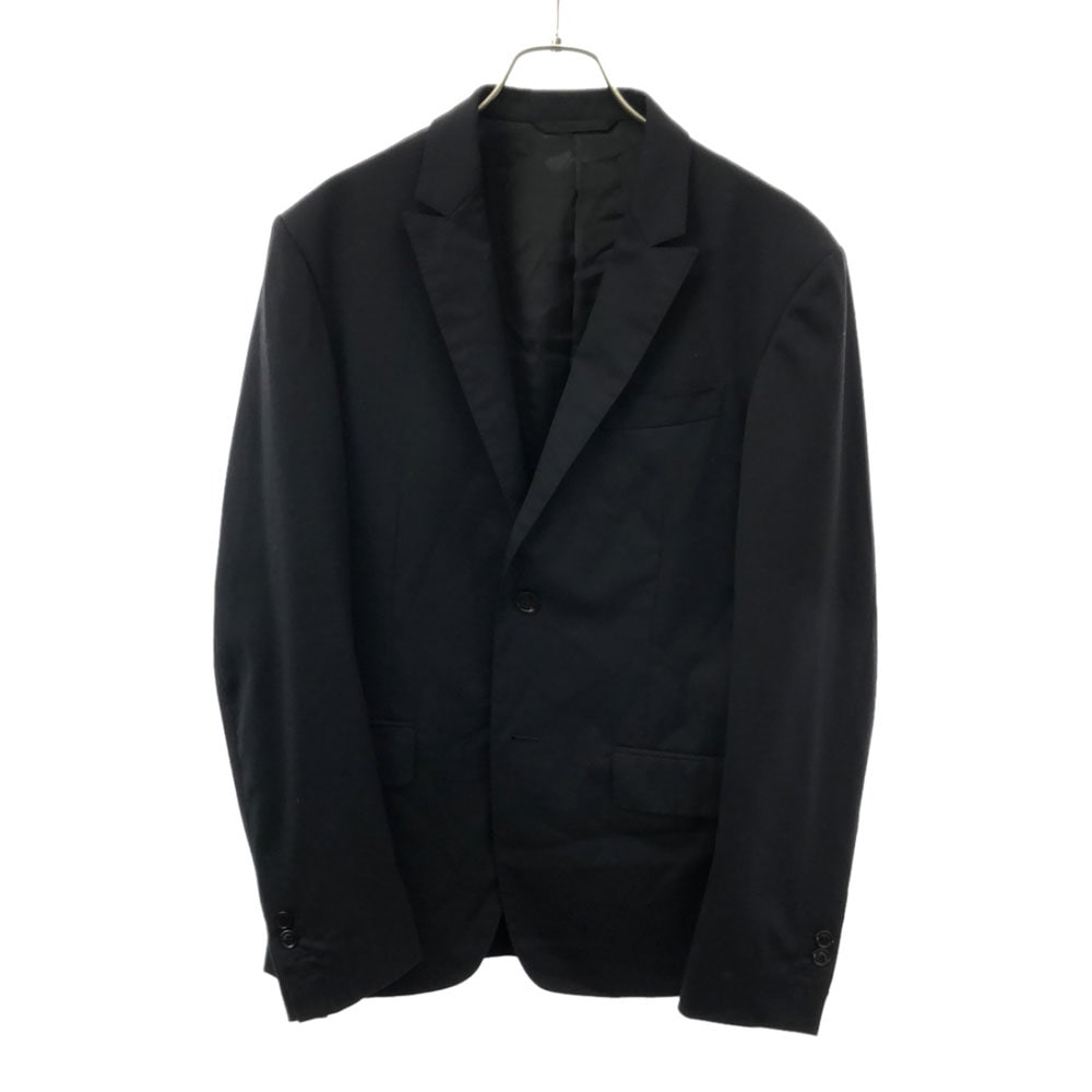 日本製 ウールブレンド テーラードジャケット 46 ブラック メンズ