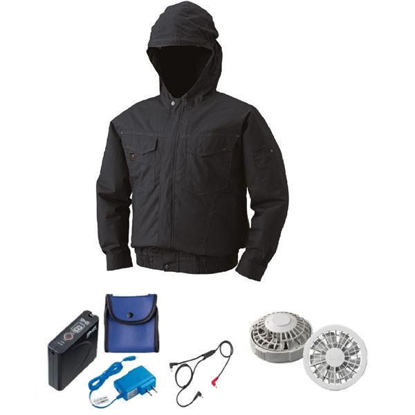 KU91410 空調服 綿薄手フード付 FAN2200G/LISUPER1セット チャコール L 18,336円