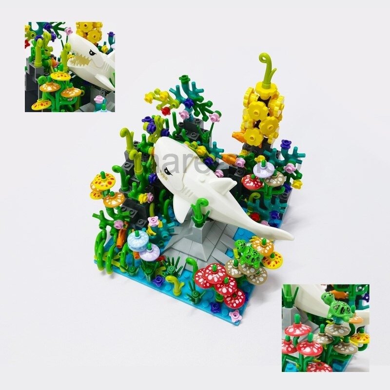 ブロック レゴ 互換 レゴ互換 海 サメ 鮫 知育 知育玩具 おもちゃ 男の子 女の子 贈り物 プレゼント