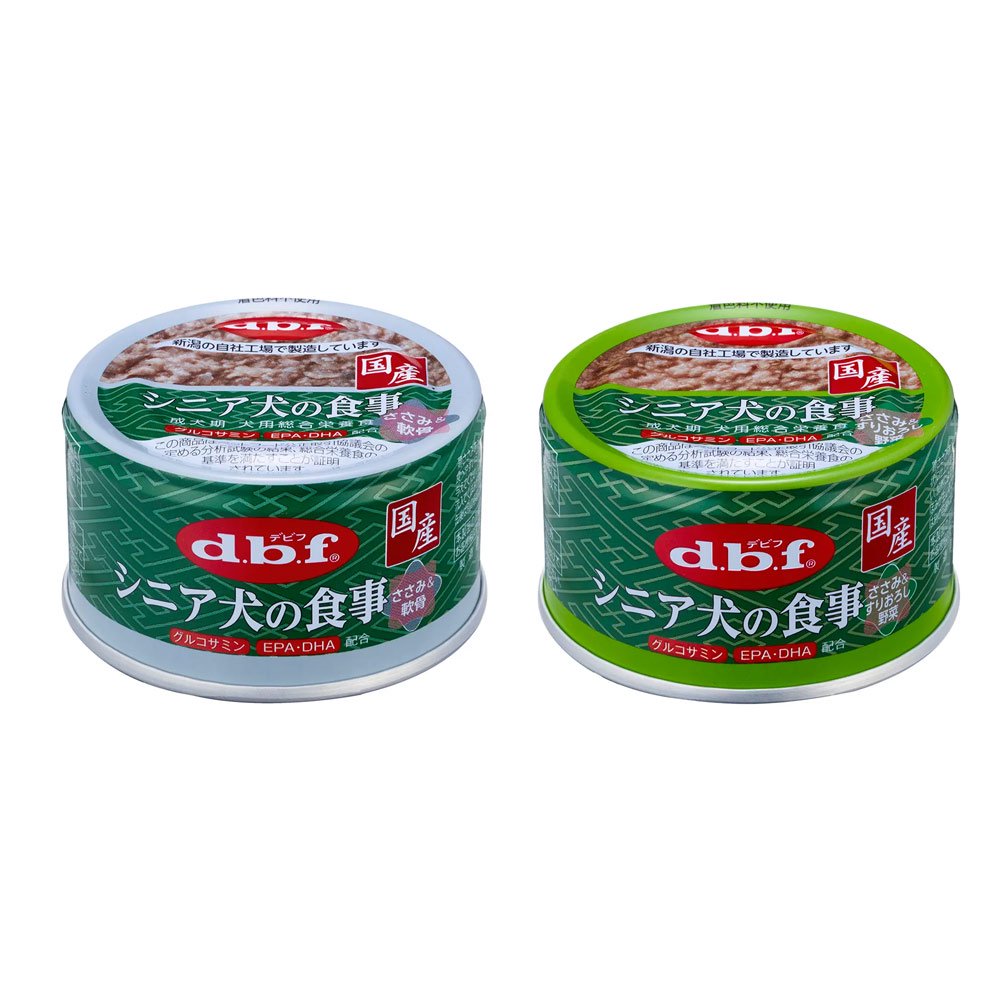 デビフ　シニア犬の食事　ささみ＆軟骨　８５ｇX２４＋ささみ＆すりおろし野菜　８５ｇX２４　缶詰　犬　ウェットフード　ドッグフード　ＣＲＣ45―08―25―10―00