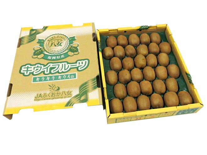 福岡 八女産 =キラキラキウイ 甘熟娘（うれっこ）= 秀品 27-36玉 約3.6kg前後 産地箱 予約 12月下旬以降