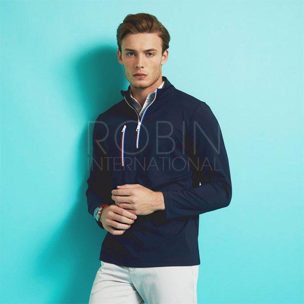 男性ゴルフ デイトナ テック インターロック スリムフィット ハーフジップ