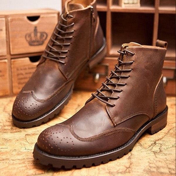 ブーツ 革靴 メンズ ウイングチップ ビジネスシューズ ブーツ 履き心地 安定感 カジュアル 8,134円