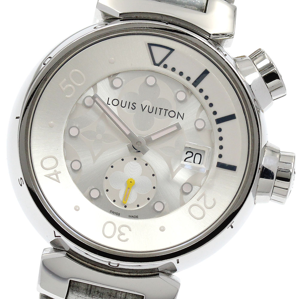 ルイ・ヴィトン LOUIS VUITTON Q131M タンブール ダイビング デイト クォーツ レディース _922671【中古】
