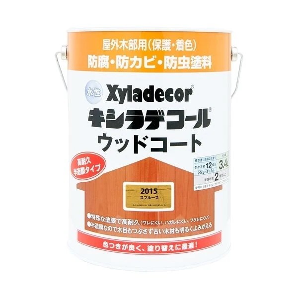 カンペハピオ 水性キシラデコール ウッドコート スプルース 3.4L