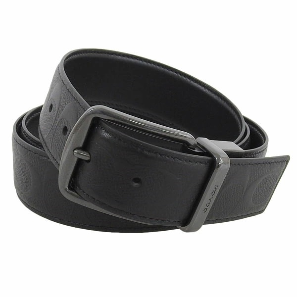 コーチ ベルト メンズ リバーシブル シグネチャー ブラック アウトレット ブラック COACH WHRN CTSR SIGL BELT CQ024BLK 11,665円