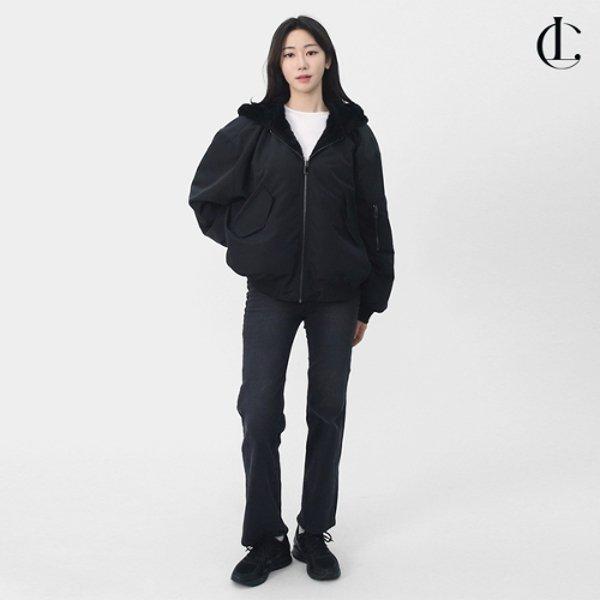 女性の冬の両面リバーシブルオーバーフィットウィンドフードミンクファージャケットLMGT002