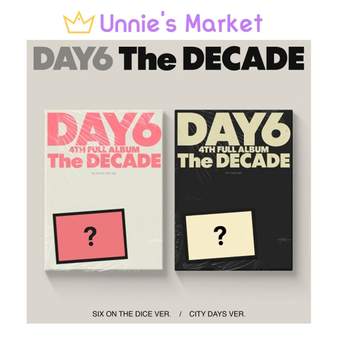 [SET] DAY6 - The DECADE 4th Full Album (Six on the dice ver. / City days ver.) + Fan-made photocard