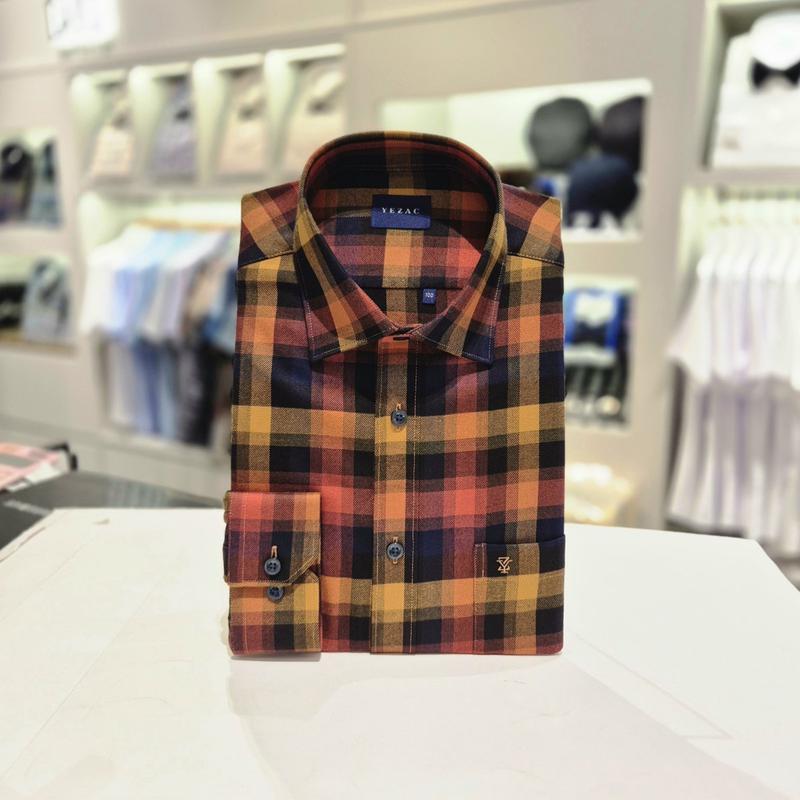 長袖レギュラーフィット裏起毛ビッグチェックカジュアルシャツYJEWBR131_s 5,762円