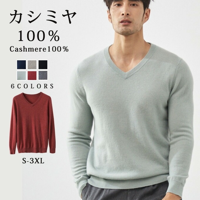 カシミヤ 100% セーター ニット メンズ Vネック トップス 大人 シンプル おしゃれ 軽い 無地 秋 冬 春 冷え取り 普段着 カジュアルセーター ビジネス 紳士 メンズファッション オフィス