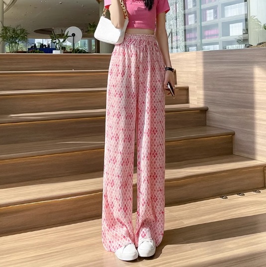 クールパンツ ボトムス パンツ ワイドパンツ カジュアルパンツ レギュラー丈 ワイド プリーツ ポケット ハイウエスト ウエストゴム 伸縮性 薄手 かわいい 大人可愛い カジュアル 大人 おしゃれ