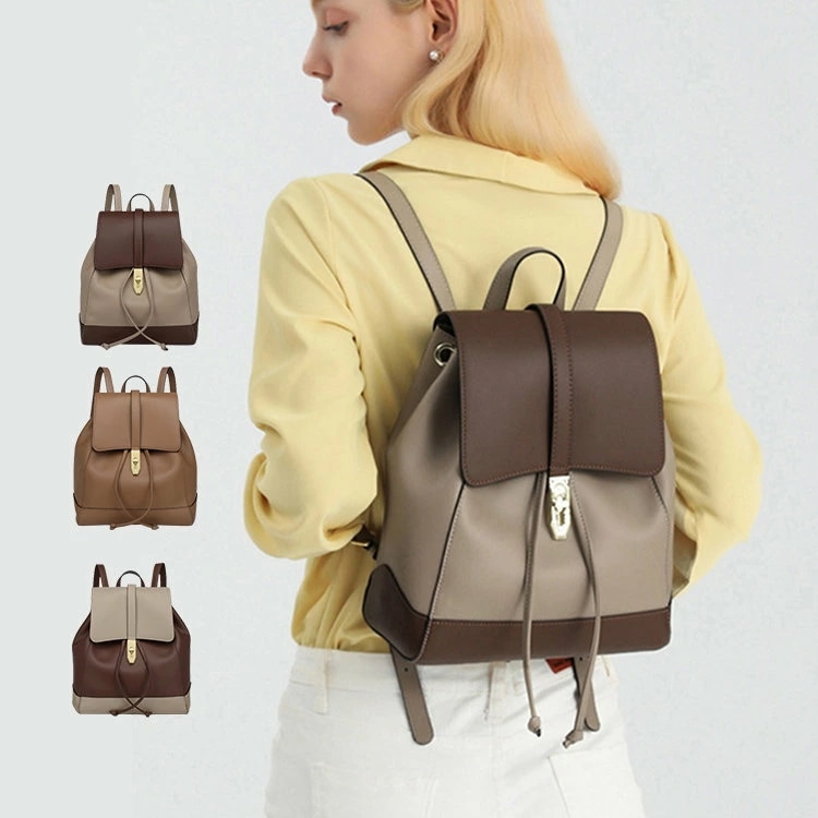 リュック リュックサック バックパック レディース 本革 本革リュック 小さい 小さめ 小さめリュック 軽量 大容量 無地 シンプル 多機能収納 通気 お出かけ 旅行 出張 肩掛け デザイン おしゃれ