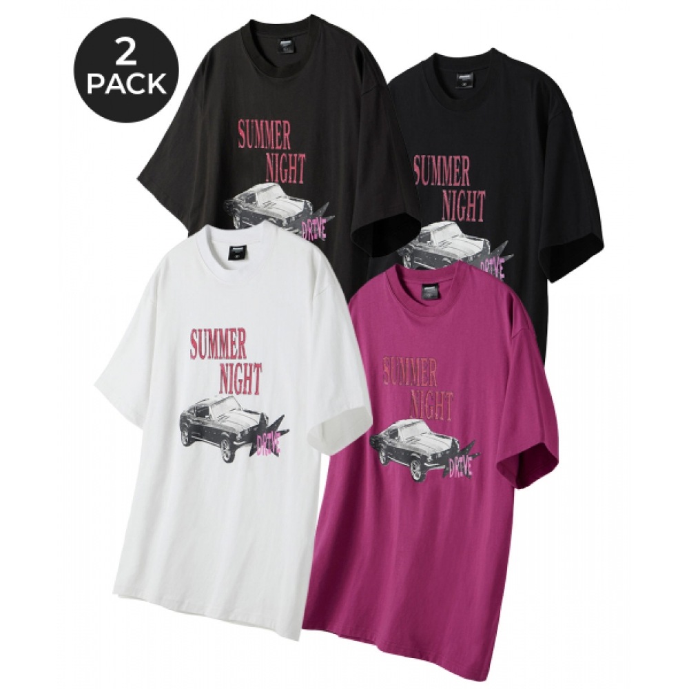 アーバネージ [2パック] サマーナイトオーバーショートスリーブ (4COLOR)