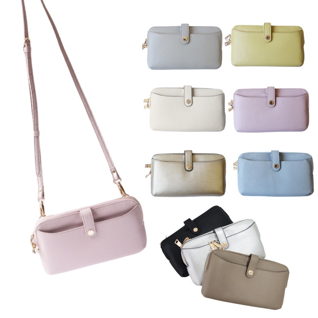 ショルダーウォレット スマホ レディース 3way 財布 バッグ ショルダー バッグ ポシェット スマホショルダー 合皮 軽量 シンプル 大人 女性 おしゃれ 可愛い お財布 ポーチ ミニショルダー 5,465円