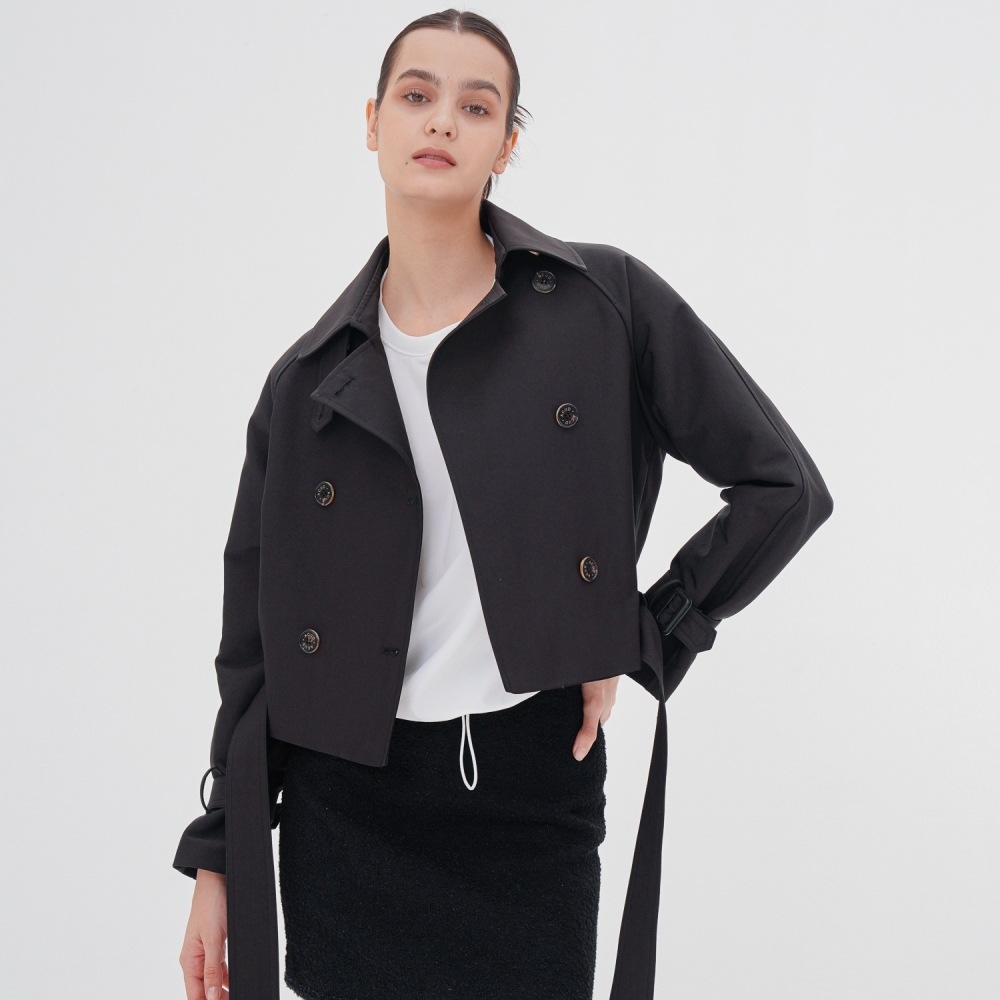 ACUD クロップドトレンチコート_ブラック 28,568円