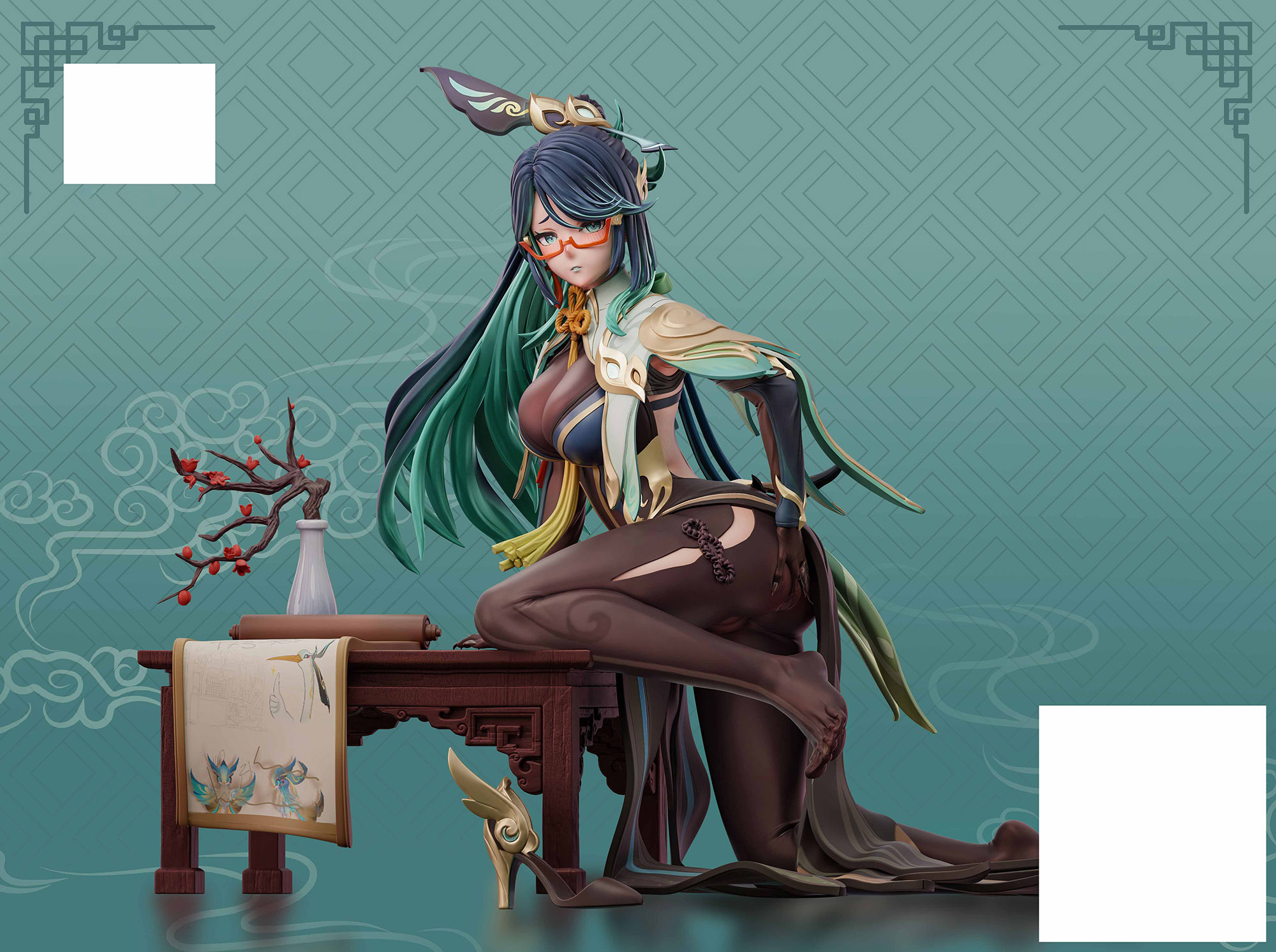 閑雲 かんうん フィギュア 1/6スケール 塗装済み完成品 ガレージキット M.Y.S 限定販売 スタチュー