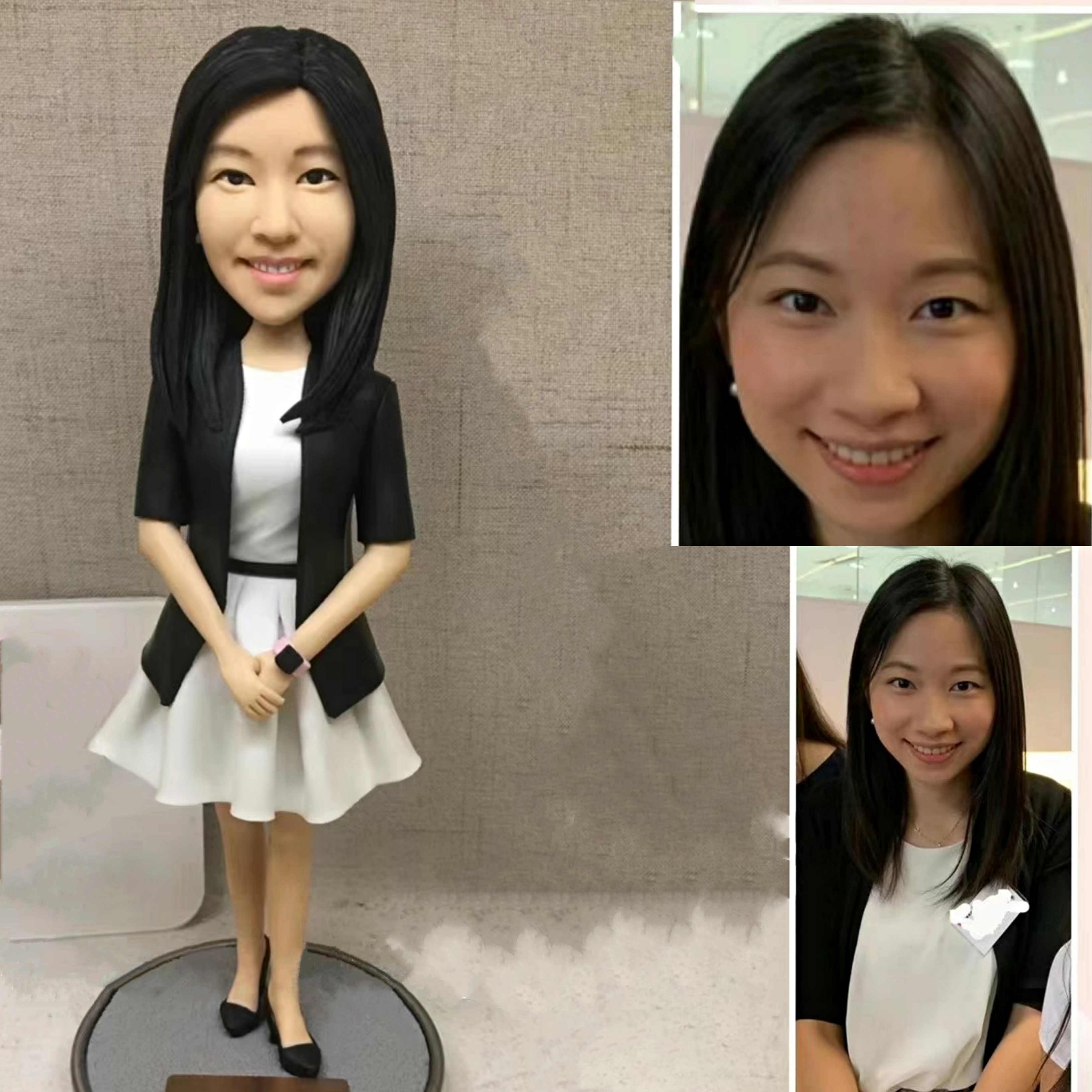 【オーダーメイド】3D肖像画 似顔絵 人形 フィギュア 彼氏 彼女 誕生日 ケーキトッパー 記念日 カップル 友達 プレゼント
