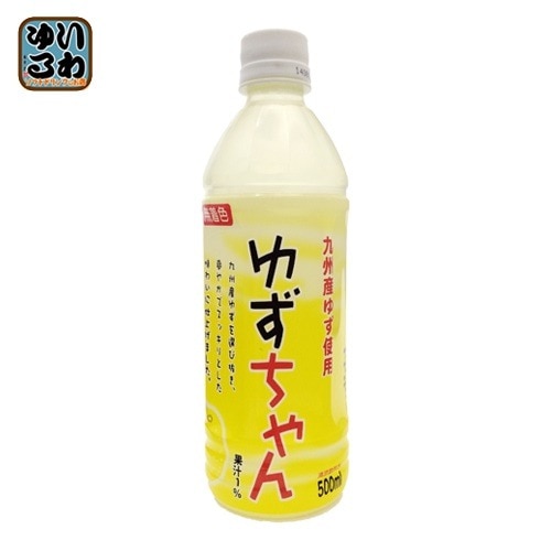 友桝飲料 ゆずちゃん 500ml ペットボトル 48本 (24本入×2 まとめ買い)